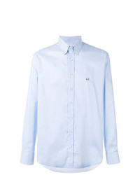 Chemise à manches longues en lin bleu clair Etro