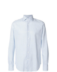 Chemise à manches longues en lin bleu clair Glanshirt