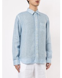 Chemise à manches longues en lin bleu clair 120% Lino