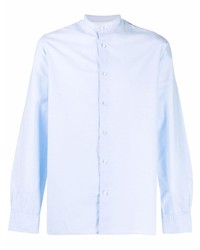 Chemise à manches longues en lin bleu clair Officine Generale