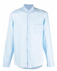 Chemise à manches longues en lin bleu clair PENINSULA SWIMWEA