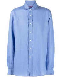 Chemise à manches longues en lin bleu clair Ralph Lauren Purple Label
