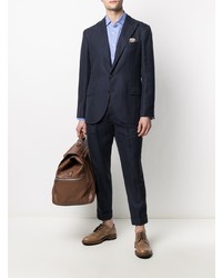 Chemise à manches longues en lin bleu clair Brunello Cucinelli