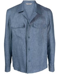 Chemise à manches longues en lin bleue Briglia 1949