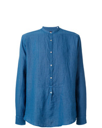 Chemise à manches longues en lin bleue The Gigi