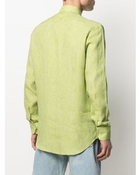 Chemise à manches longues en lin chartreuse Etro