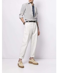 Chemise à manches longues en lin grise Polo Ralph Lauren