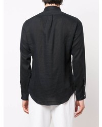 Chemise à manches longues en lin noire Polo Ralph Lauren