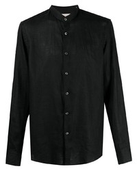 Chemise à manches longues en lin noire Low Brand