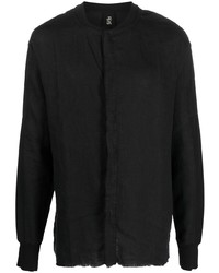 Chemise à manches longues en lin noire Thom Krom