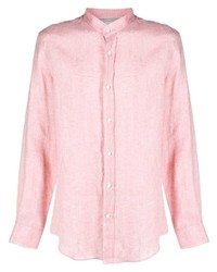 Chemise à manches longues en lin rose Brunello Cucinelli
