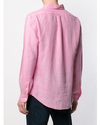 Chemise à manches longues en lin rose Ralph Lauren