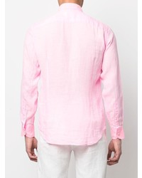 Chemise à manches longues en lin rose MC2 Saint Barth