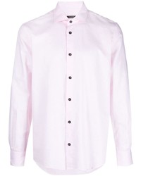 Chemise à manches longues en lin rose Peserico