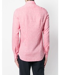 Chemise à manches longues en lin rose Orian