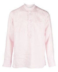 Chemise à manches longues en lin rose PT TORINO