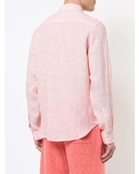 Chemise à manches longues en lin rose Onia