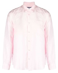 Chemise à manches longues en lin rose Vilebrequin