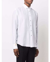 Chemise à manches longues en soie blanche Billionaire