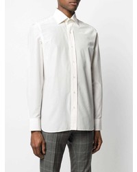 Chemise à manches longues en soie blanche Tom Ford