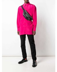 Chemise à manches longues en soie fuchsia Givenchy