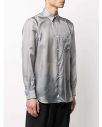 Chemise à manches longues en soie grise Comme Des Garcons SHIRT