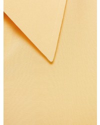 Chemise à manches longues en soie jaune Gucci