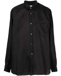 Chemise à manches longues en soie noire Comme Des Garcons SHIRT