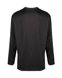 Chemise à manches longues en soie noire Tom Ford