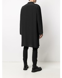 Chemise à manches longues en soie noire Yohji Yamamoto