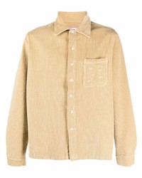 Chemise à manches longues en velours côtelé beige ERL