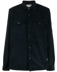 Chemise à manches longues en velours côtelé bleu marine Barbour