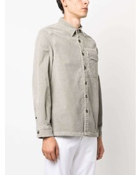 Chemise à manches longues en velours côtelé grise C.P. Company