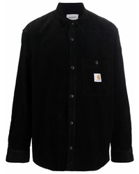 Chemise à manches longues en velours côtelé noire Carhartt WIP