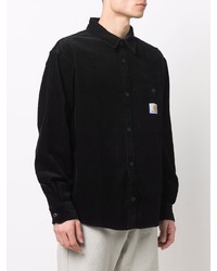 Chemise à manches longues en velours côtelé noire Carhartt WIP