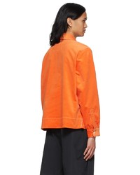 Chemise à manches longues en velours côtelé orange Camiel Fortgens