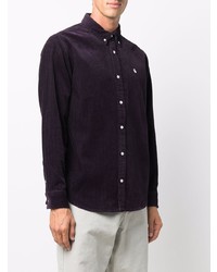 Chemise à manches longues en velours côtelé pourpre foncé Carhartt WIP