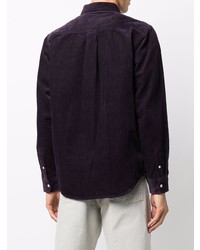 Chemise à manches longues en velours côtelé pourpre foncé Carhartt WIP