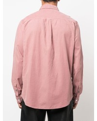 Chemise à manches longues en velours côtelé rose Frame