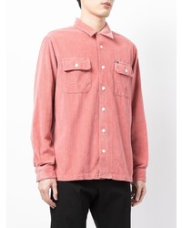Chemise à manches longues en velours côtelé rose Polo Ralph Lauren