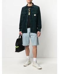 Chemise à manches longues en velours côtelé vert foncé Carhartt WIP