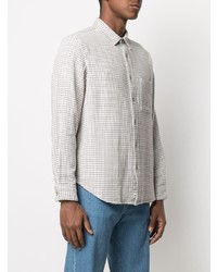 Chemise à manches longues en vichy blanc et bleu marine Levi's