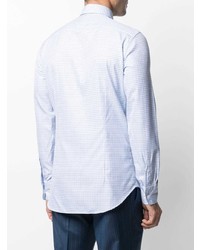 Chemise à manches longues en vichy bleu clair Etro