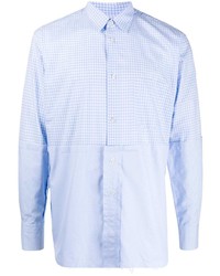 Chemise à manches longues en vichy bleu clair Comme Des Garcons SHIRT