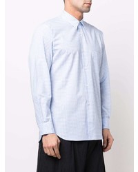 Chemise à manches longues en vichy bleu clair Comme Des Garcons SHIRT