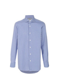 Chemise à manches longues en vichy bleu clair Fashion Clinic Timeless