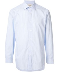 Chemise à manches longues en vichy bleu clair Kent & Curwen