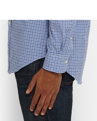 Chemise à manches longues en vichy bleu marine et blanc Polo Ralph Lauren