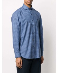 Chemise à manches longues en vichy bleue Polo Ralph Lauren