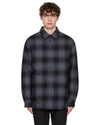 Chemise à manches longues en vichy gris foncé Givenchy